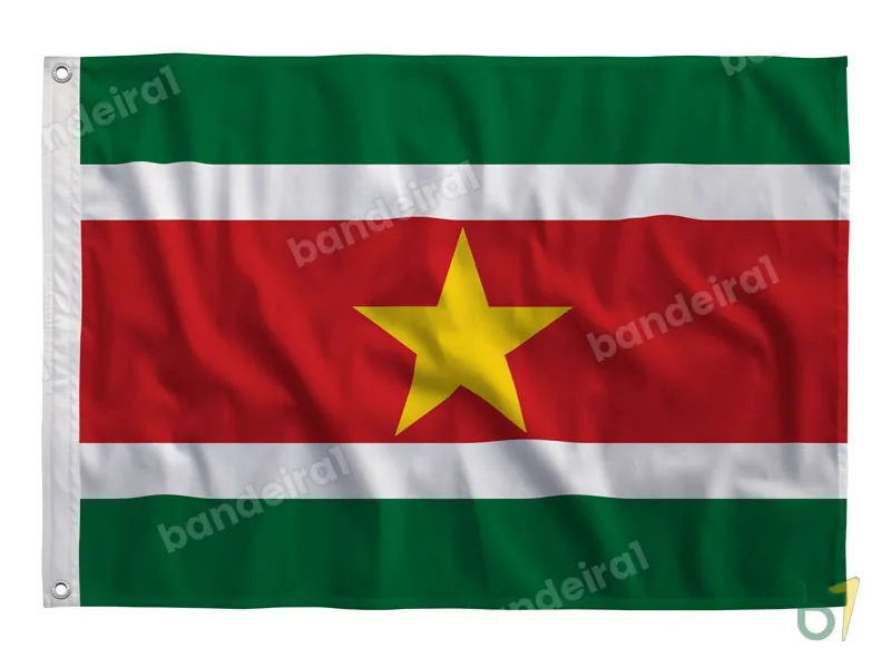 Bandeira do Suriname — poliéster — vista frontal