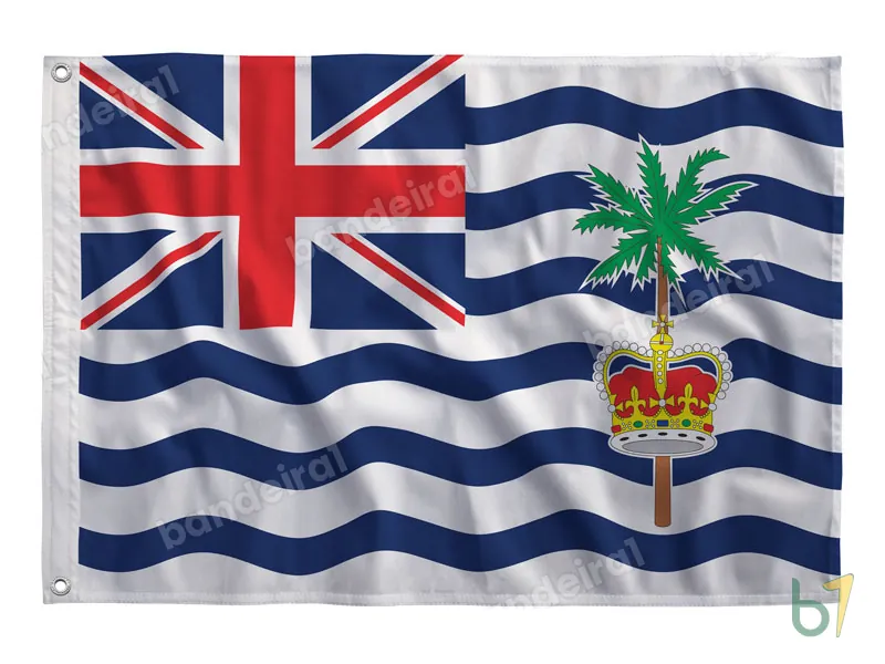 Bandeira do Território Britânico do Oceano Índico — poliéster — vista frontal