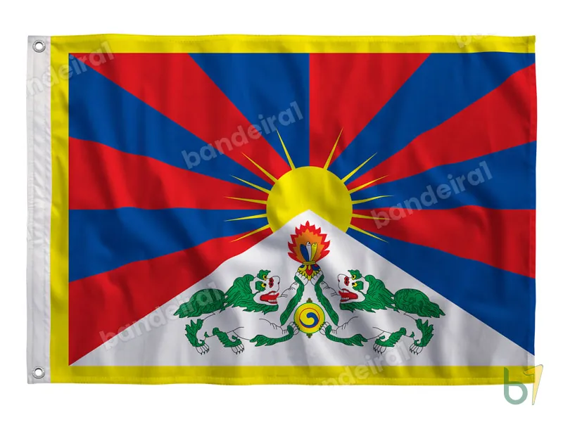 Bandeira do Tibete — poliéster — vista frontal