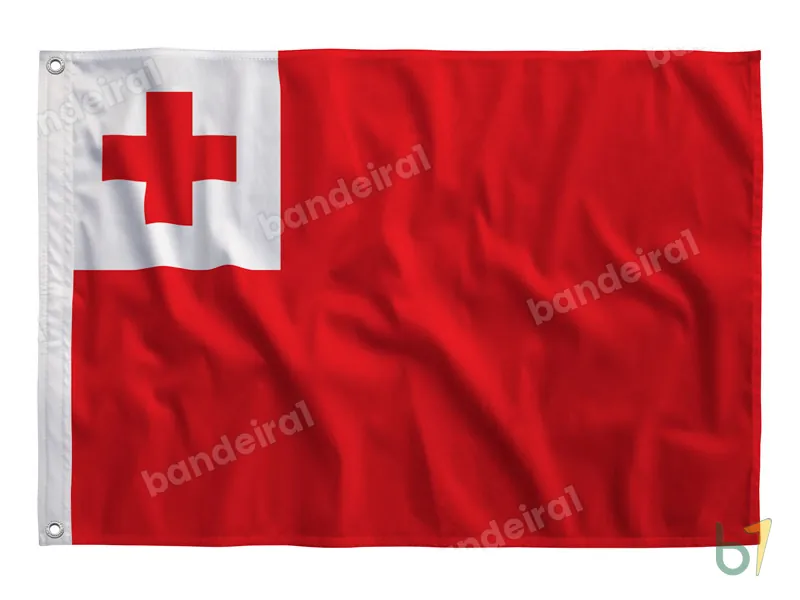 Bandeira de Tonga — poliéster — vista frontal
