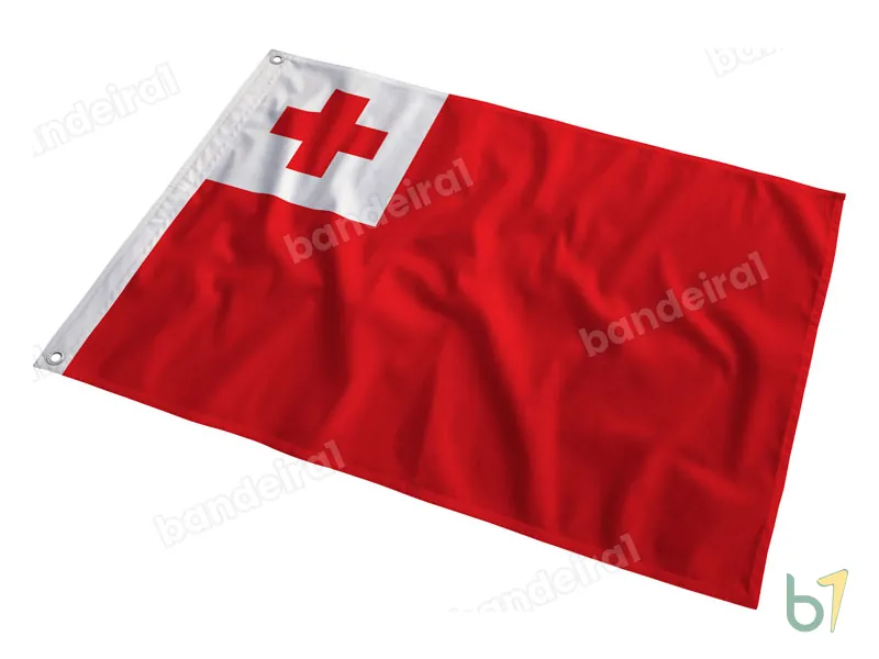 Bandeira de Tonga — poliéster — em movimento