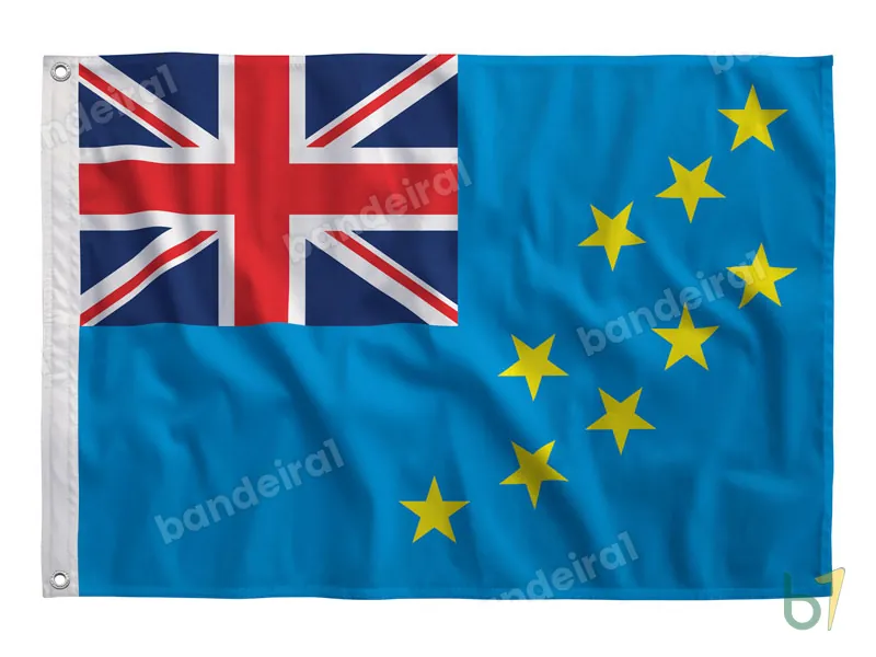 Bandeira de Tuvalu — poliéster — vista frontal