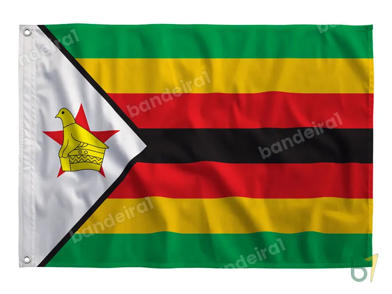 Bandeira do Zimbábue — poliéster — vista frontal